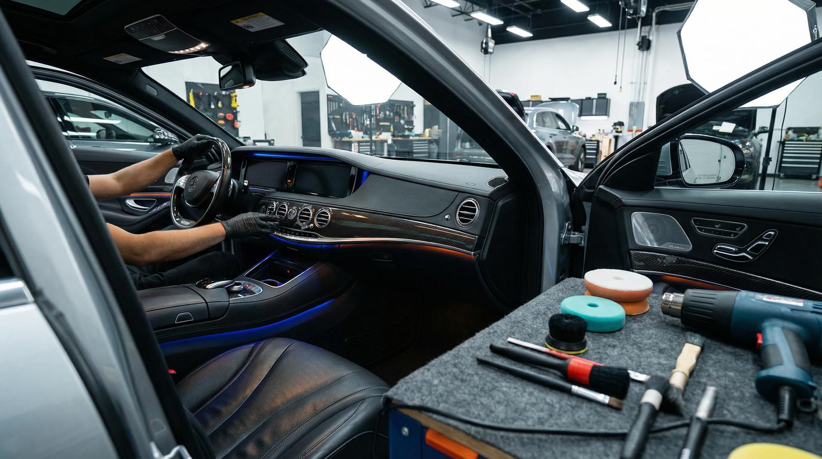 91改装视频-碳纤维内饰改装